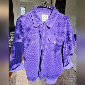 Zara Purple Corduroy Jacket